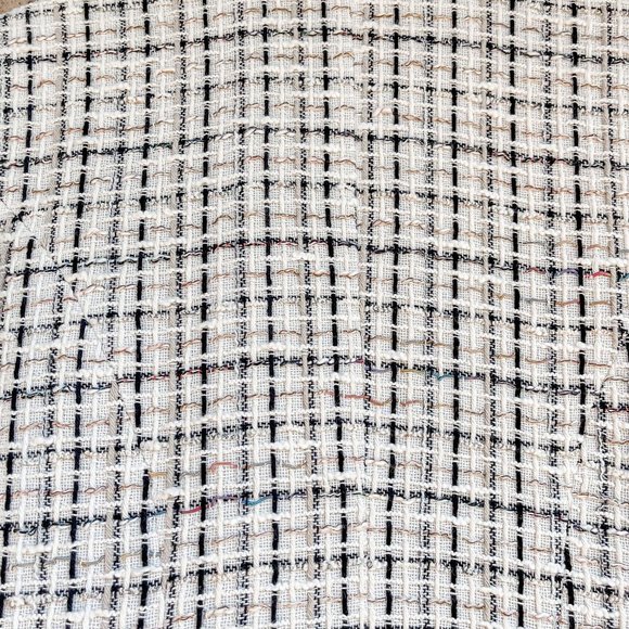L'AGENCE Kenzie Double Breasted Tweed Blazer in Ivory Multi - Picture 8 of 12